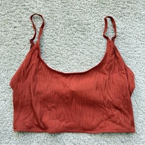 Urban Outfitters Terracotta Ribbed Crop Top